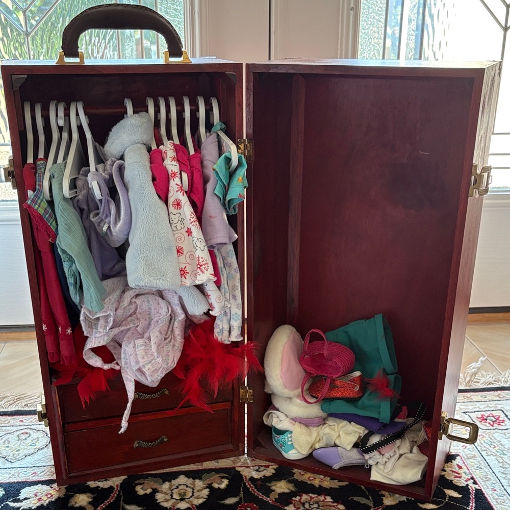 Vintage Wooden Storage Wardrobe (clothes not included)